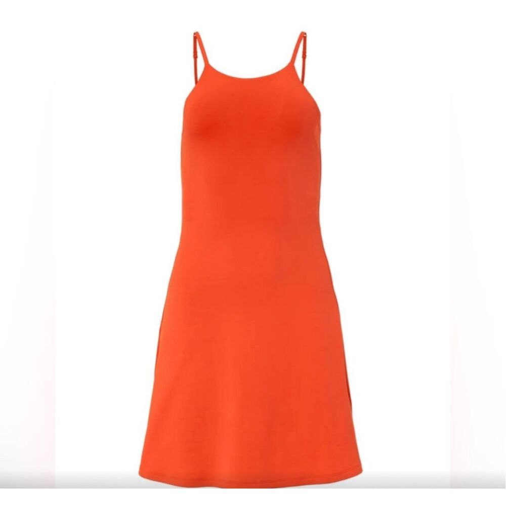 girlfriend collective Orange Mini Slip Dress